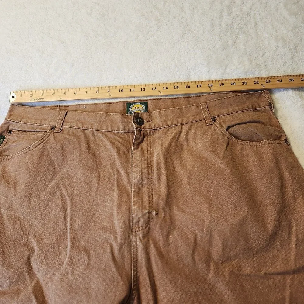 Cabela’s Outdoor Gear Mens Duck Brown Canvas Straight Leg Jeans Size 46x29* READ